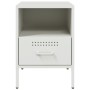 Mesita de noche de acero laminado en frío blanco 36x39x50,5 cm de , Mesitas de noche - Ref: Foro24-843064, Precio: 62,39 €, D...