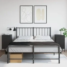Mesitas de noche 2 uds acero laminado en frío negro 36x39x68 cm de , Mesitas de noche - Ref: Foro24-843079, Precio: 159,15 €,...