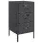 Mesitas de noche 2 uds acero laminado en frío negro 36x39x68 cm de , Mesitas de noche - Ref: Foro24-843079, Precio: 160,97 €,...