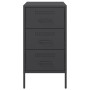 Mesitas de noche 2 uds acero laminado en frío negro 36x39x68 cm de , Mesitas de noche - Ref: Foro24-843079, Precio: 160,97 €,...