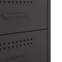Mesitas de noche 2 uds acero laminado en frío negro 36x39x68 cm de , Mesitas de noche - Ref: Foro24-843079, Precio: 160,97 €,...