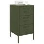 Bedside tables 2 units, olive green laminated steel, 36x39x68 cm by , Nightstands - Ref: Foro24-843087, Price: 167,90 €, Disc...