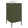 Mesitas de noche 2 uds acero laminado verde oliva 36x39x68 cm de , Mesitas de noche - Ref: Foro24-843087, Precio: 169,82 €, D...