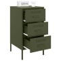 Mesitas de noche 2 uds acero laminado verde oliva 36x39x68 cm de , Mesitas de noche - Ref: Foro24-843087, Precio: 169,82 €, D...
