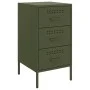 Bedside tables 2 units, olive green laminated steel, 36x39x68 cm by , Nightstands - Ref: Foro24-843087, Price: 167,90 €, Disc...