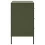 Bedside tables 2 units, olive green laminated steel, 36x39x68 cm by , Nightstands - Ref: Foro24-843087, Price: 167,90 €, Disc...