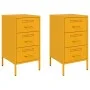 Mesitas de noche 2 uds acero laminado amarillo 36x39x68 cm de , Mesitas de noche - Ref: Foro24-843085, Precio: 167,90 €, Desc...