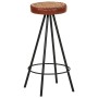 Taburetes de barra de cocina 4 unidades cuero auténtico en Taburetes de cocina | Comprar online en Foru.es