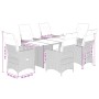 Set de mesa y sillas de jardín 7 pzas y cojines ratán PE beige de , Conjuntos de jardín - Ref: Foro24-3276943, Precio: 970,08...