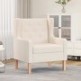 Sillón de tela color blanco crema en Sillones | Comprar online en Foru.es