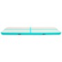Esterilla inflable de gimnasia y bomba PVC verde 700x100x15 cm de vidaXL, Esteras para pilates y yoga - Ref: Foro24-92672, Pr...
