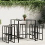 Juego de mesa alta y taburetes de jardín 7 piezas acero negro de , Conjuntos de jardín - Ref: Foro24-3283753, Precio: 514,64 ...