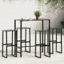 Juego de mesa alta y taburetes de jardín 5 piezas acero negro de , Conjuntos de jardín - Ref: Foro24-3283751, Precio: 343,53 ...