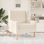 Sillón de tela color blanco crema en Sillones | Comprar online en Foru.es