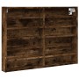 Vitrina de madera de ingeniería roble ahumado 80x8,5x58 cm de , Estantes y estanterías - Ref: Foro24-847958, Precio: 45,75 €,...