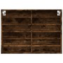 Vitrina de madera de ingeniería roble ahumado 80x8,5x58 cm de , Estantes y estanterías - Ref: Foro24-847958, Precio: 45,75 €,...