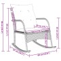 Silla mecedora de jardín con cojines ratán sintético beige de , Sillas de jardín - Ref: Foro24-369021, Precio: 103,37 €, Desc...