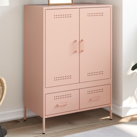 Aparador de acero laminado en frío rosa 68x39x101,5 cm de , Aparadores - Ref: Foro24-843109, Precio: 179,96 €, Descuento: %