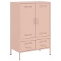 Aparador de acero laminado en frío rosa 68x39x101,5 cm de , Aparadores - Ref: Foro24-843109, Precio: 179,96 €, Descuento: %