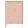 Aparador de acero laminado en frío rosa 68x39x101,5 cm de , Aparadores - Ref: Foro24-843109, Precio: 179,96 €, Descuento: %