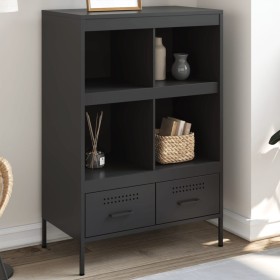 Aparador de acero laminado en frío negro 68x39x101,5 cm de , Aparadores - Ref: Foro24-843102, Precio: 146,69 €, Descuento: %