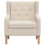 Sillón de tela color blanco crema en Sillones | Comprar online en Foru.es