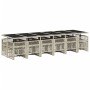 Set comedor jardín y cojines 17 pzas ratán sintético gris claro de , Conjuntos de jardín - Ref: Foro24-3210827, Precio: 988,2...