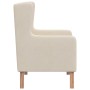 Sillón de tela color blanco crema en Sillones | Comprar online en Foru.es