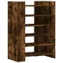 Mueble zapatero madera ingeniería roble ahumado 74,5x37,5x100cm de , Zapateros y organizadores de calzado - Ref: Foro24-84843...