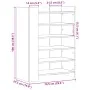 Mueble zapatero madera ingeniería roble ahumado 74,5x37,5x100cm de , Zapateros y organizadores de calzado - Ref: Foro24-84843...