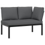 Set de sofás de jardín con cojines 4 piezas aluminio negro de , Conjuntos de jardín - Ref: Foro24-3283682, Precio: 702,25 €, ...