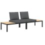 Set de sofás de jardín con cojines 2 piezas aluminio negro de , Conjuntos de jardín - Ref: Foro24-3283705, Precio: 298,10 €, ...
