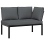 Set de sofás de jardín con cojines 3 piezas aluminio negro de , Conjuntos de jardín - Ref: Foro24-3283707, Precio: 486,42 €, ...
