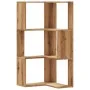 Estantería esquina 3 niveles madera roble artisan 50x50x102 cm de , Librerías y estanterías - Ref: Foro24-852599, Precio: 56,...