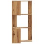Estantería esquina 3 niveles madera roble artisan 50x50x102 cm de , Librerías y estanterías - Ref: Foro24-852599, Precio: 57,...