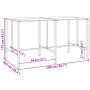 Mesa alta de bar acero recubrimiento polvo negro 200x100x110 cm de , Mesas de jardín - Ref: Foro24-3301419, Precio: 309,32 €,...