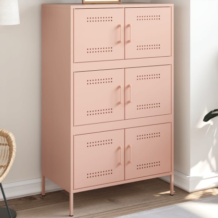 Aparador de acero rosa 68x39x113 cm de , Aparadores - Ref: Foro24-842959, Precio: 152,15 €, Descuento: %