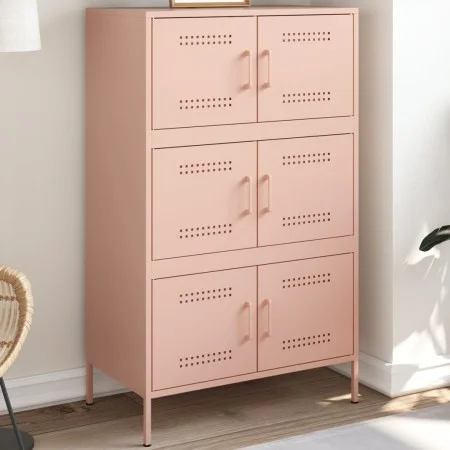 Aparador de acero rosa 68x39x113 cm de , Aparadores - Ref: Foro24-842959, Precio: 150,33 €, Descuento: %