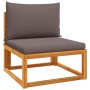 Set sofás de jardín con cojines 4 pzas madera maciza de acacia de , Sofás de exterior - Ref: Foro24-3278843, Precio: 338,81 €...