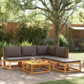 Set de sofás de jardín con cojines 6 pzas madera maciza acacia de , Sofás de exterior - Ref: Foro24-3278841, Precio: 575,22 €...