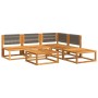 Set de sofás de jardín con cojines 6 pzas madera maciza acacia de , Sofás de exterior - Ref: Foro24-3278841, Precio: 586,47 €...