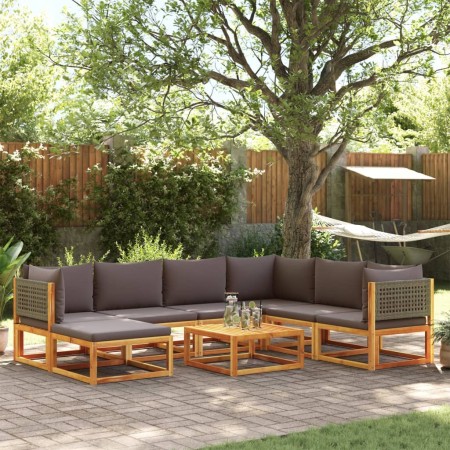 Set de sofás de jardín con cojines 8 pzas madera maciza acacia de , Conjuntos de jardín - Ref: Foro24-3278904, Precio: 802,10...