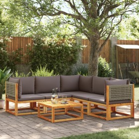 Set de sofás de jardín con cojines 6 pzas madera maciza acacia de , Conjuntos de jardín - Ref: Foro24-3278897, Precio: 621,44...