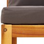 Sofá jardín sin reposabrazos con cojines madera maciza acacia de , Sofás de exterior - Ref: Foro24-4008161, Precio: 108,95 €,...