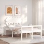 Cama para personas mayores con cabecero madera maciza blanco de vidaXL, Camas y somieres - Ref: Foro24-3195522, Precio: 165,7...