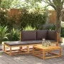 Sofá de jardín 2 plazas con cojines madera maciza de acacia de , Sofás de exterior - Ref: Foro24-4008163, Precio: 241,62 €, D...