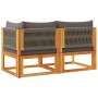 Sofá de jardín 2 plazas con cojines madera maciza de acacia de , Sofás de exterior - Ref: Foro24-4008163, Precio: 246,34 €, D...