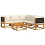 Set de sofás de jardín con cojines 6 pzas madera maciza acacia de , Conjuntos de jardín - Ref: Foro24-3278874, Precio: 608,68...