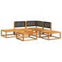 Set de sofás de jardín con cojines 6 pzas madera maciza acacia de , Conjuntos de jardín - Ref: Foro24-3278869, Precio: 504,75...