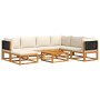 Set de sofás de jardín con cojines 8 pzas madera maciza acacia de , Conjuntos de jardín - Ref: Foro24-3278881, Precio: 771,65...